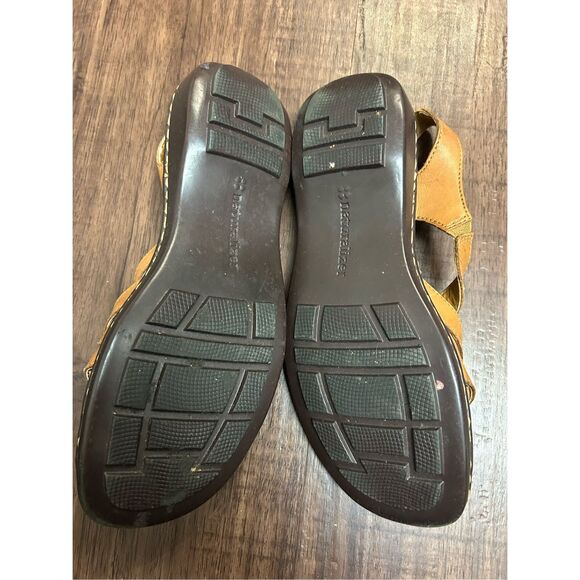 NATURALIZER CRAFT Brown Leather Slingback Sandals Shoes, Sz 6 - Picture 2 of 6